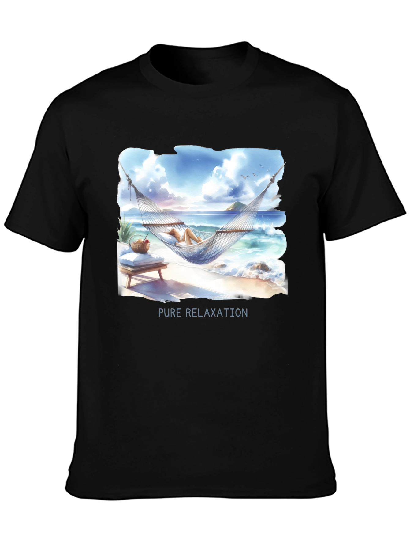 Pure Relaxation T-Shirt - Beach Hammock Design