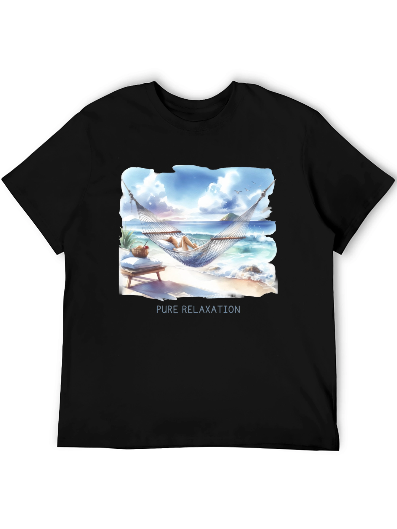 Pure Relaxation T-Shirt - Beach Hammock Design