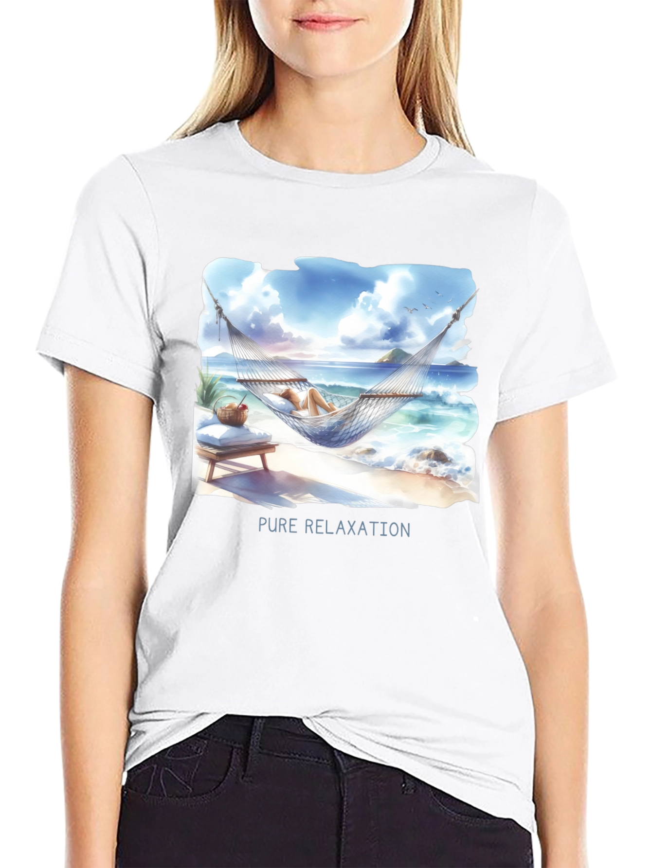 Pure Relaxation T-Shirt - Beach Hammock Design