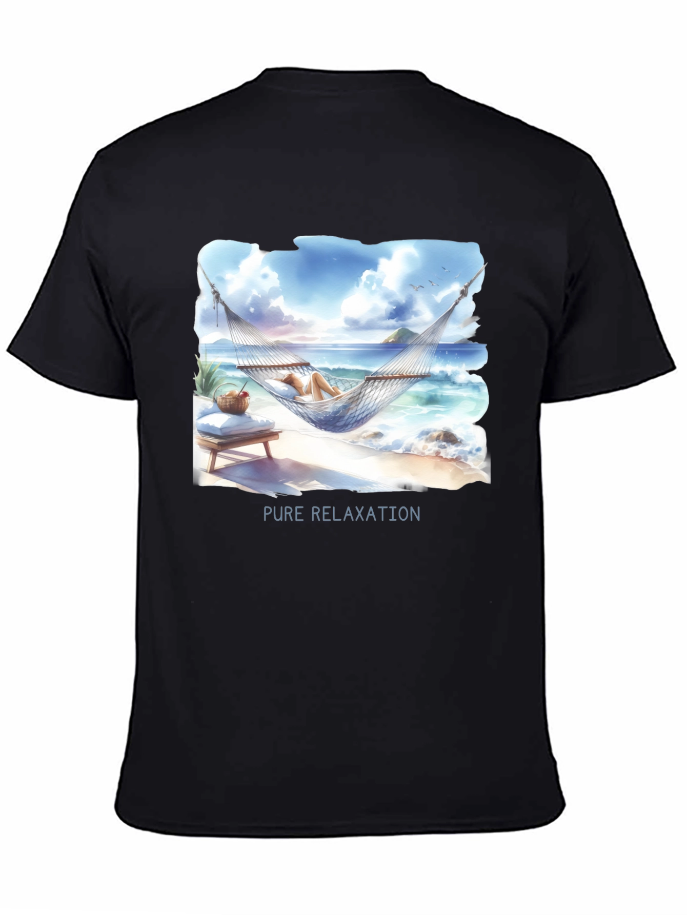 Pure Relaxation T-Shirt - Beach Hammock Design