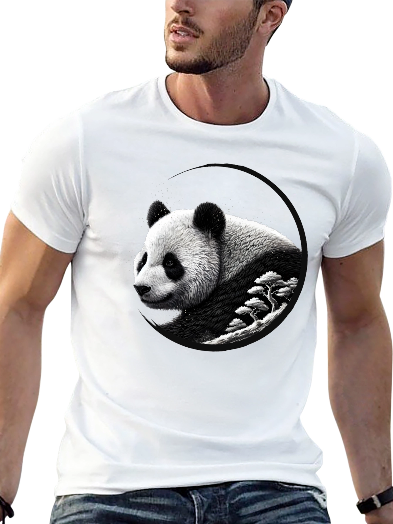 Panda Graphic Black T-Shirt - Unique Design