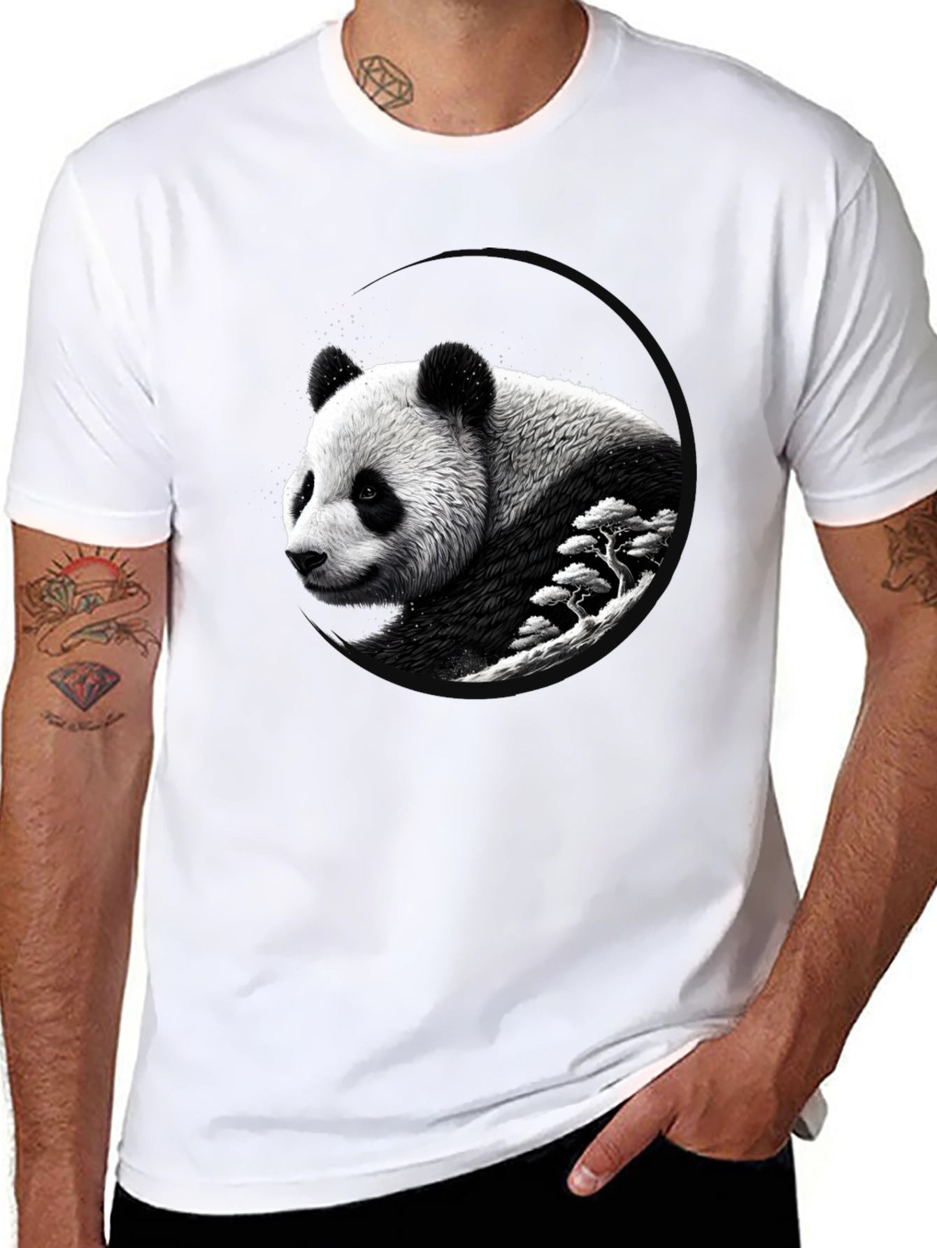 Panda Graphic Black T-Shirt - Unique Design