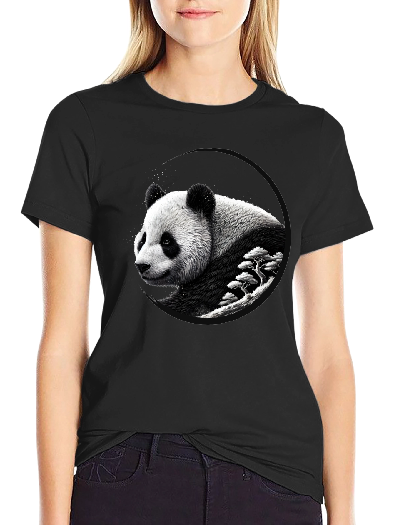 Panda Graphic Black T-Shirt - Unique Design