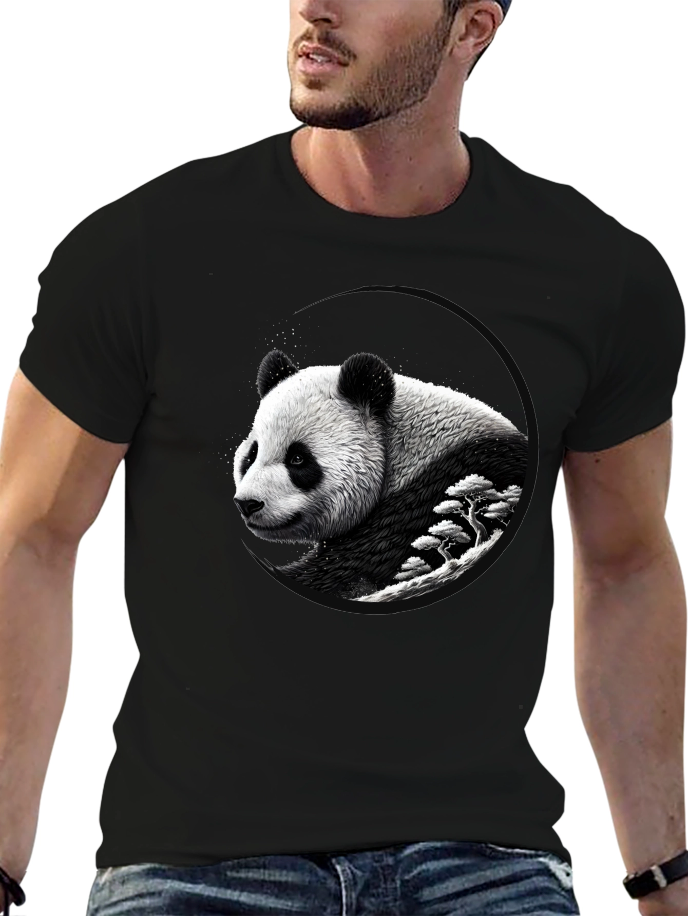 Panda Graphic Black T-Shirt - Unique Design