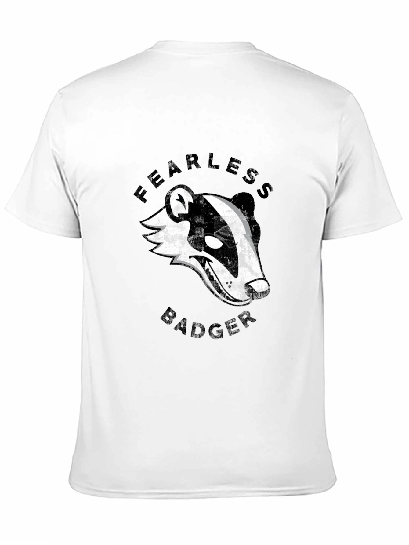 Fearless Badger Graphic Tee - Cool Mens Black T-Shirt
