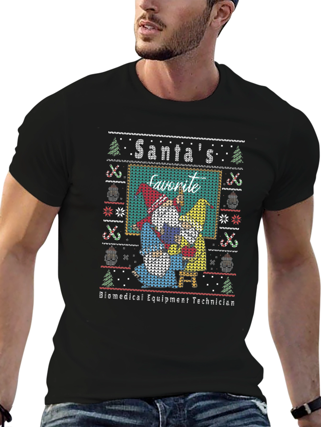 Santas Favorite Biomedical Equipment Technician Ugly Sweater T-Shirt