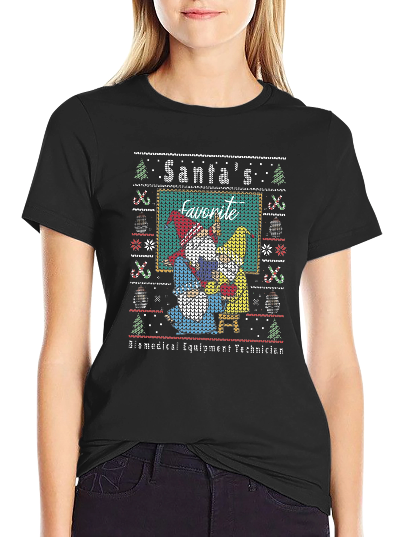 Santas Favorite Biomedical Equipment Technician Ugly Sweater T-Shirt