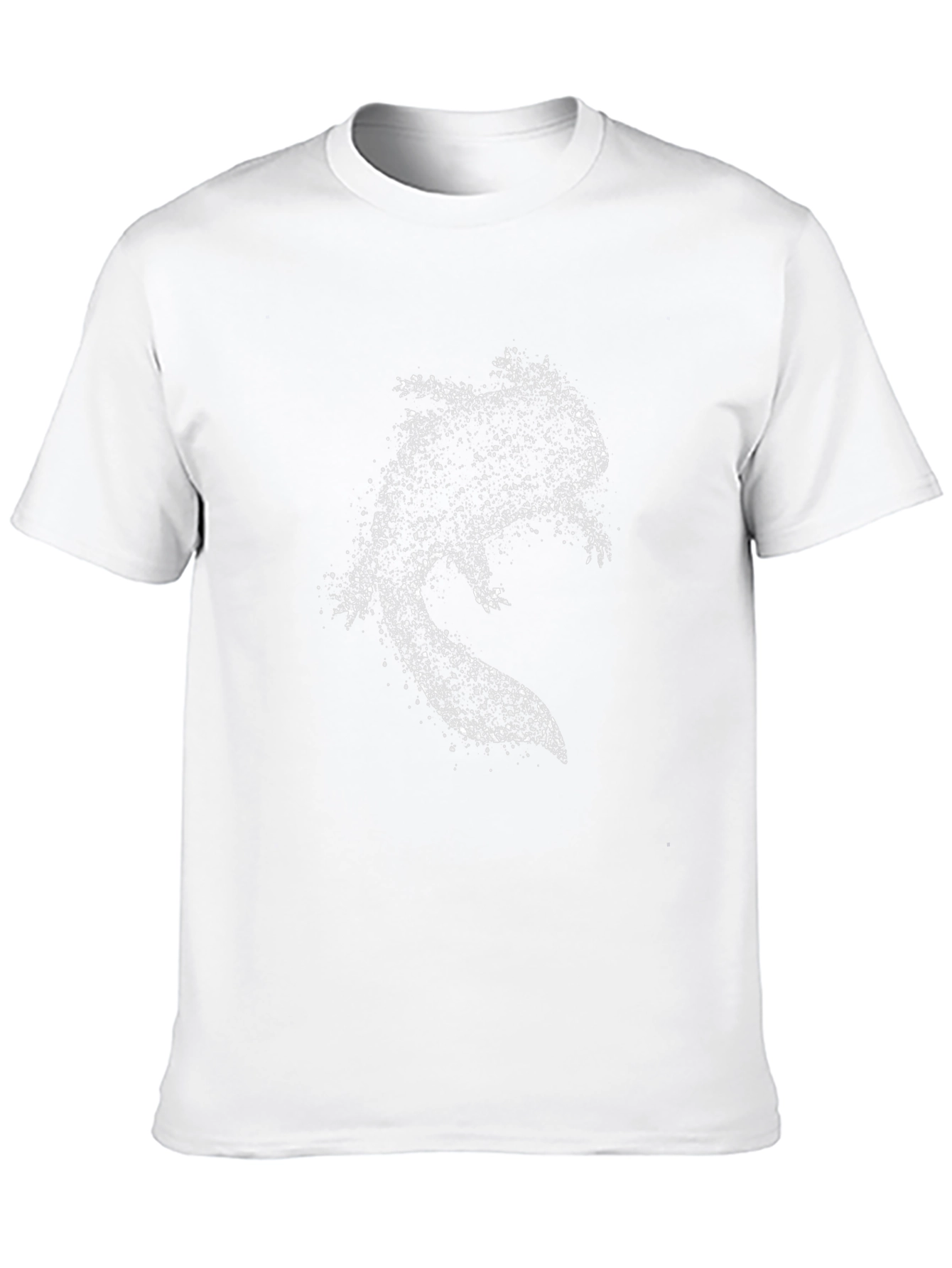 Distressed Axolotl Graphic Tee - Stylish Black T-Shirt