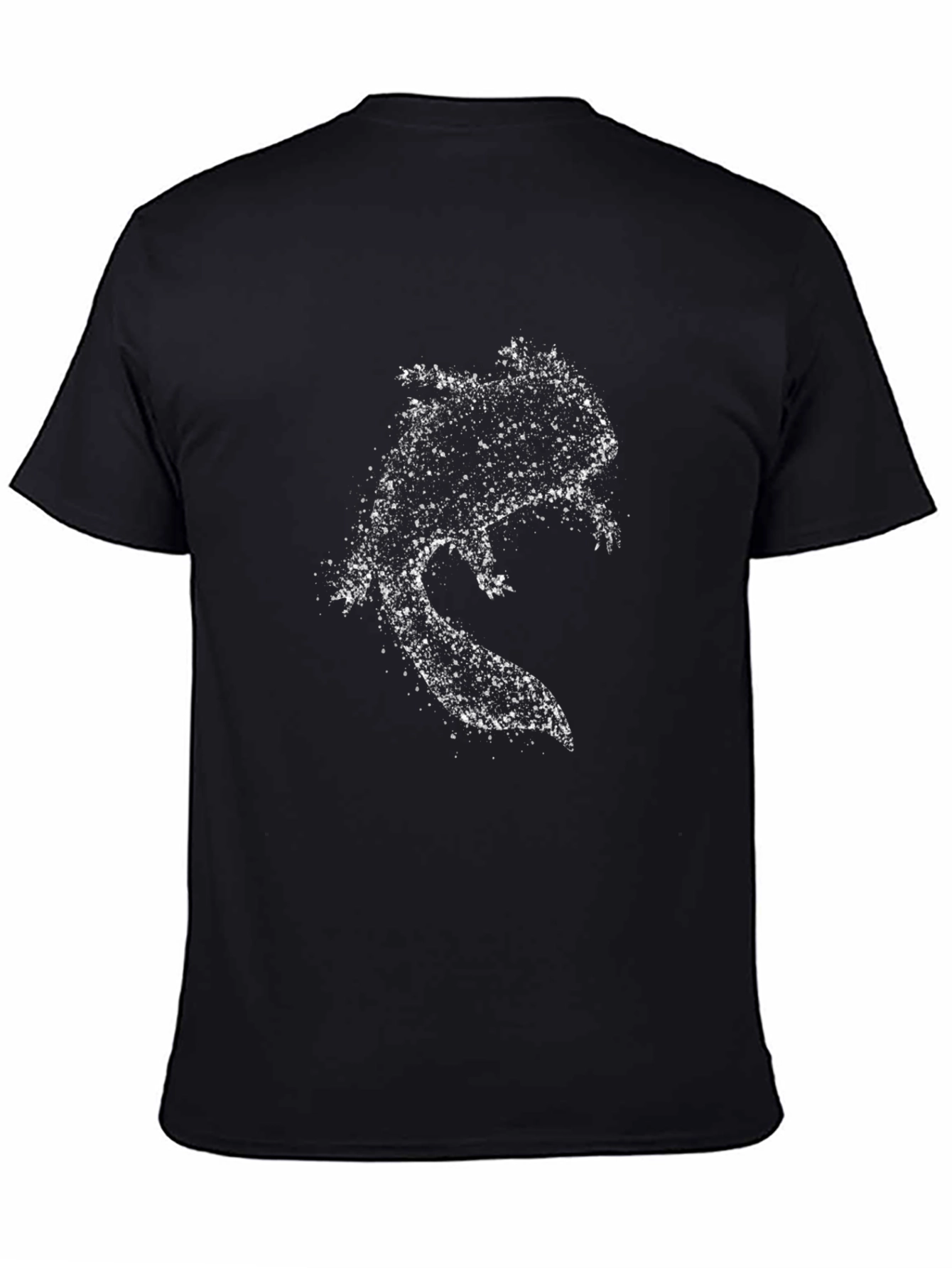 Distressed Axolotl Graphic Tee - Stylish Black T-Shirt