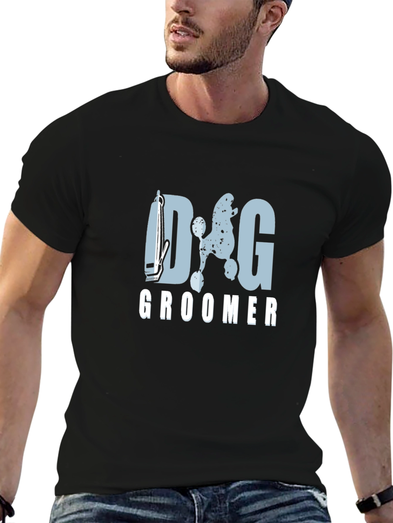 Dog Groomer Graphic T-Shirt - Black