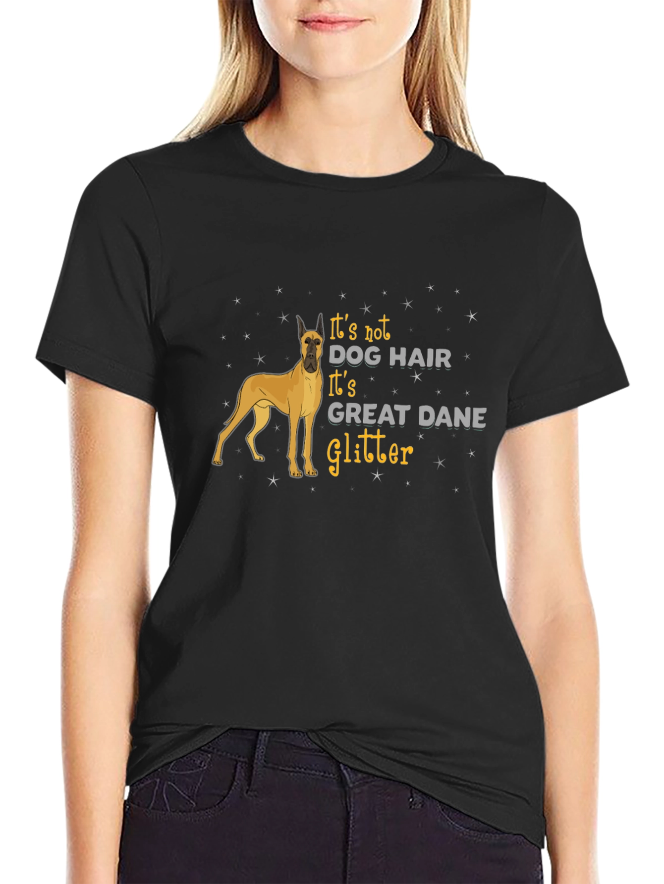 Dog Lover Great Dane Glitter T-Shirt