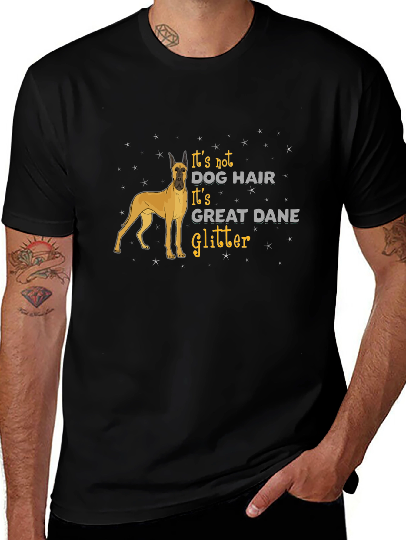 Dog Lover Great Dane Glitter T-Shirt