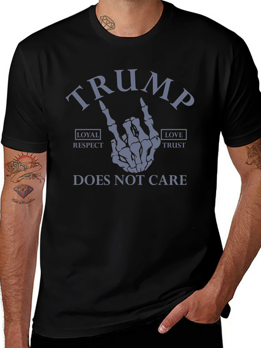 Trump Skeleton Hand Graphic Tee - Does Not Care