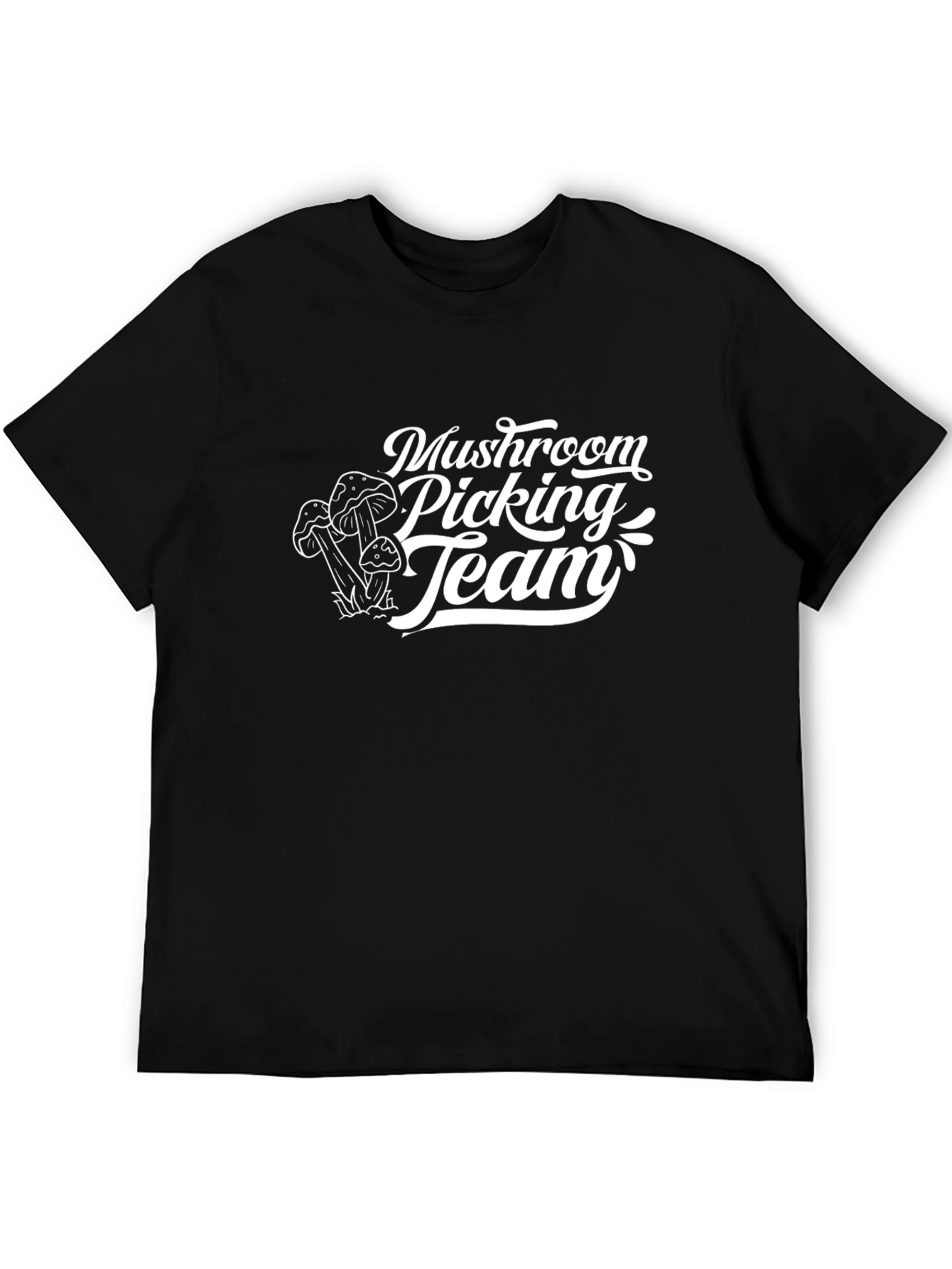 Mushroom Picking Team Black T-Shirt