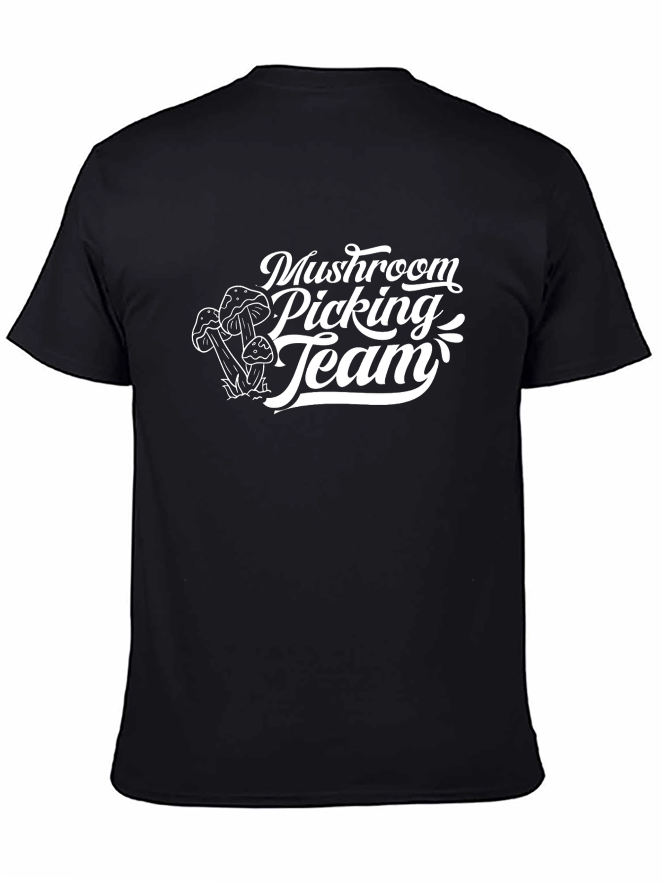 Mushroom Picking Team Black T-Shirt