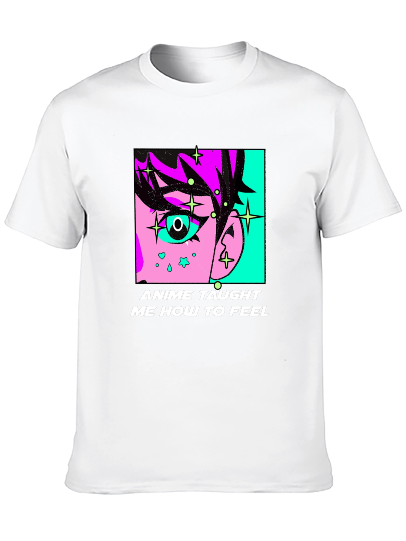 Anime Taught Me How To Feel Black T-Shirt