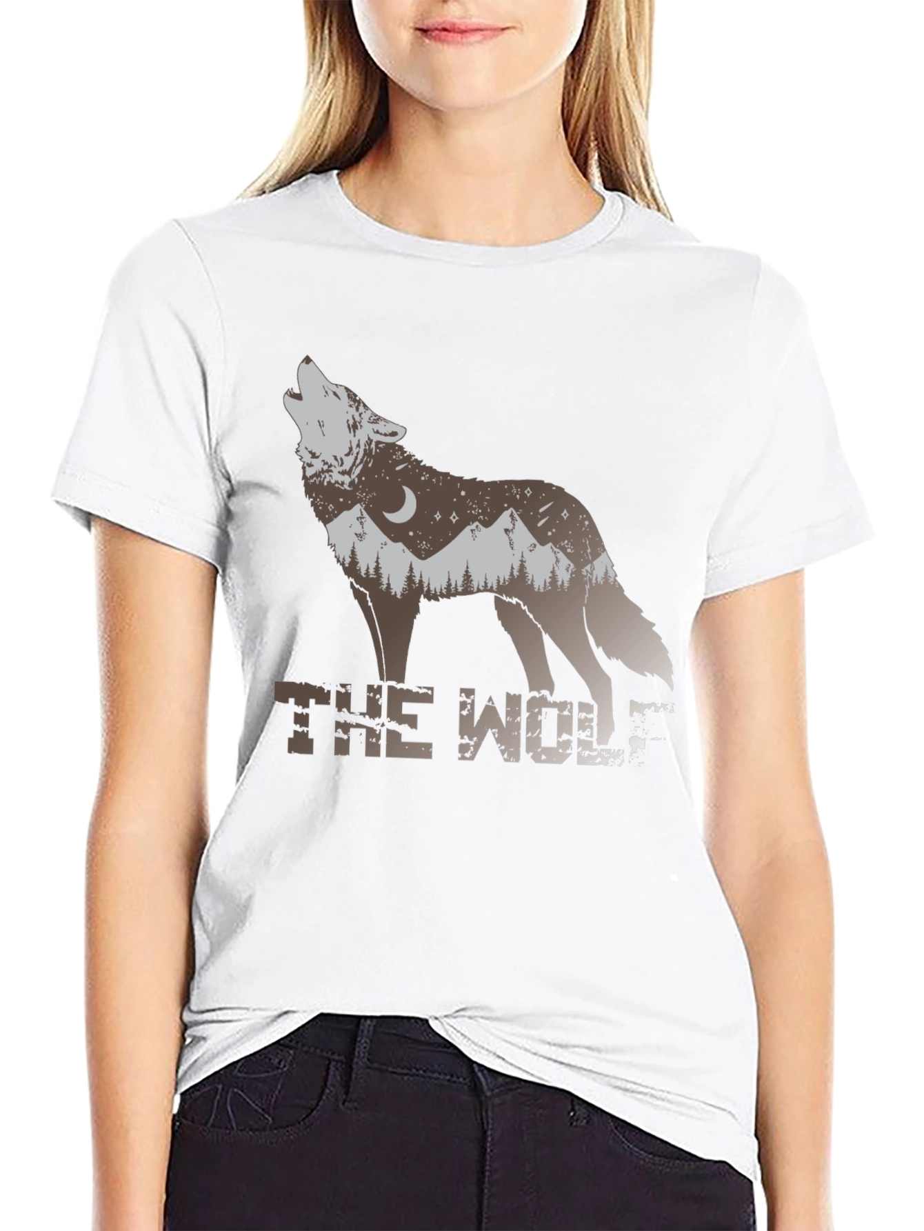 The Wolf Graphic T-Shirt - Nature Design