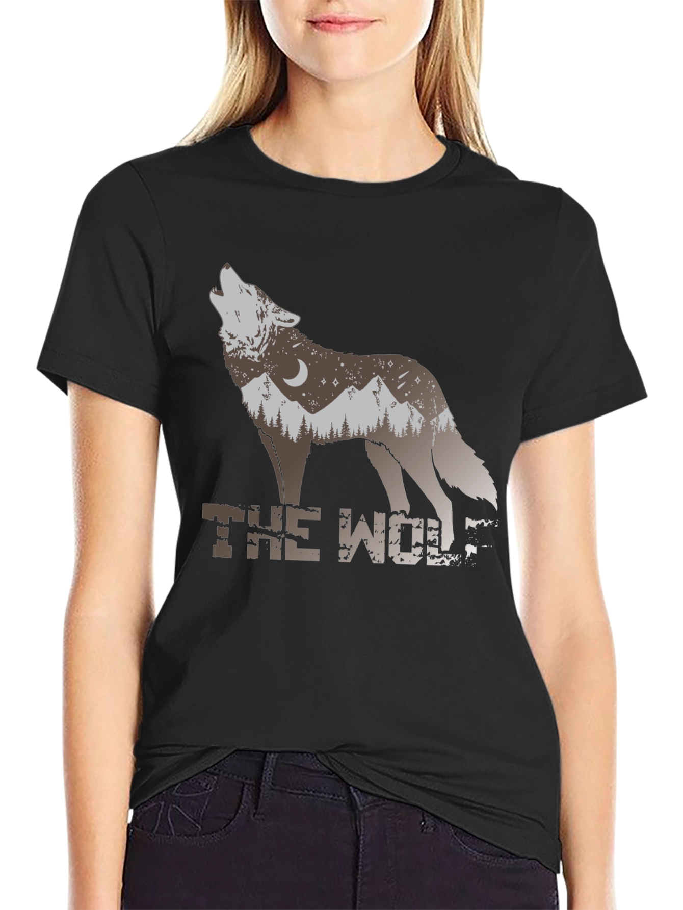 The Wolf Graphic T-Shirt - Nature Design