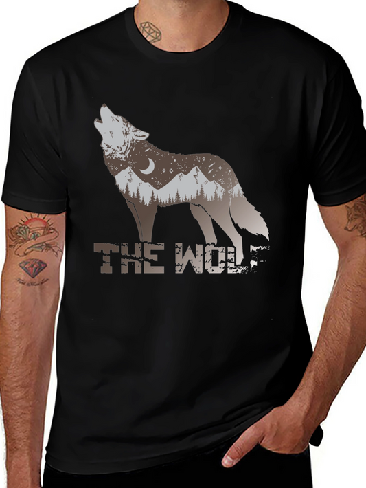 The Wolf Graphic T-Shirt - Nature Design