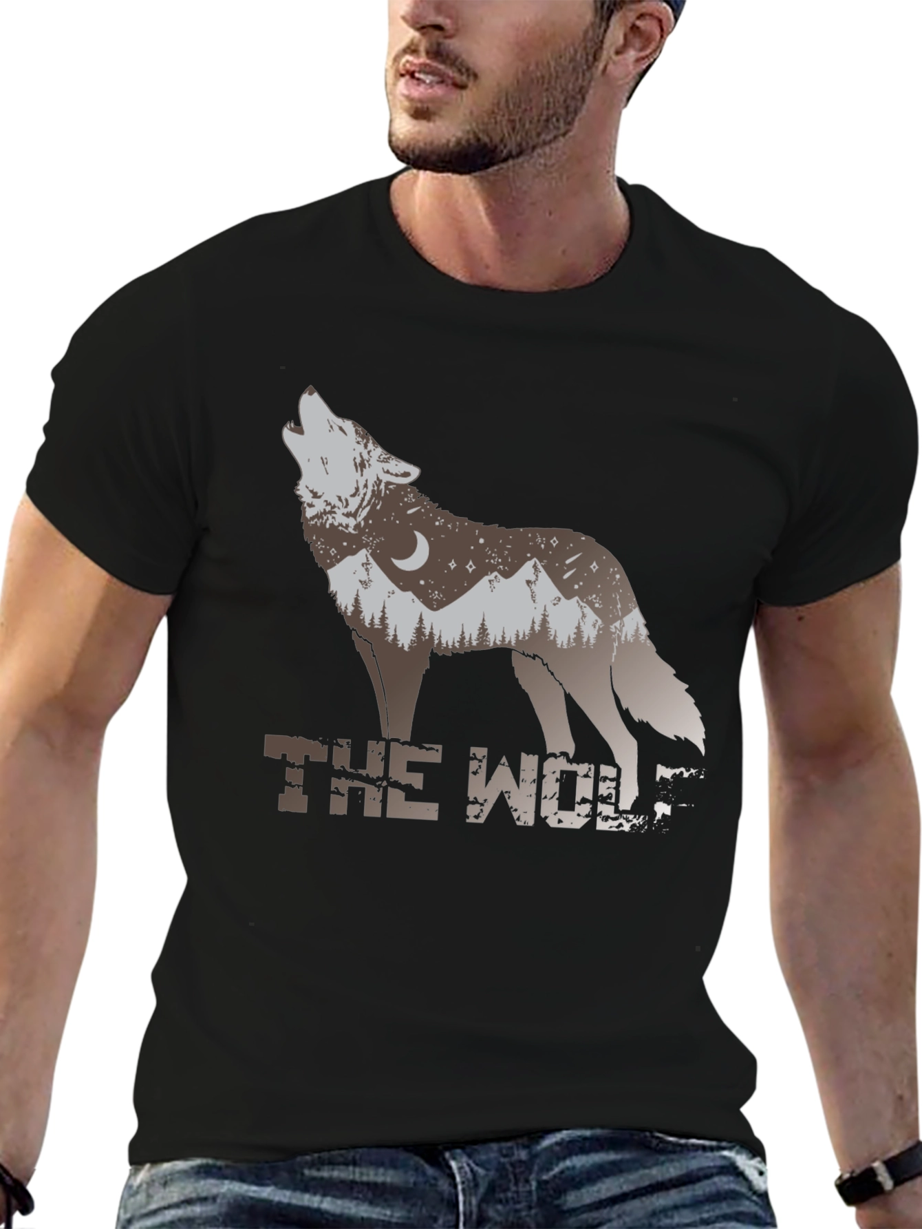 The Wolf Graphic T-Shirt - Nature Design
