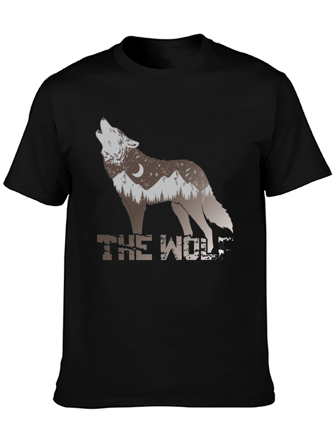 The Wolf Graphic T-Shirt - Nature Design