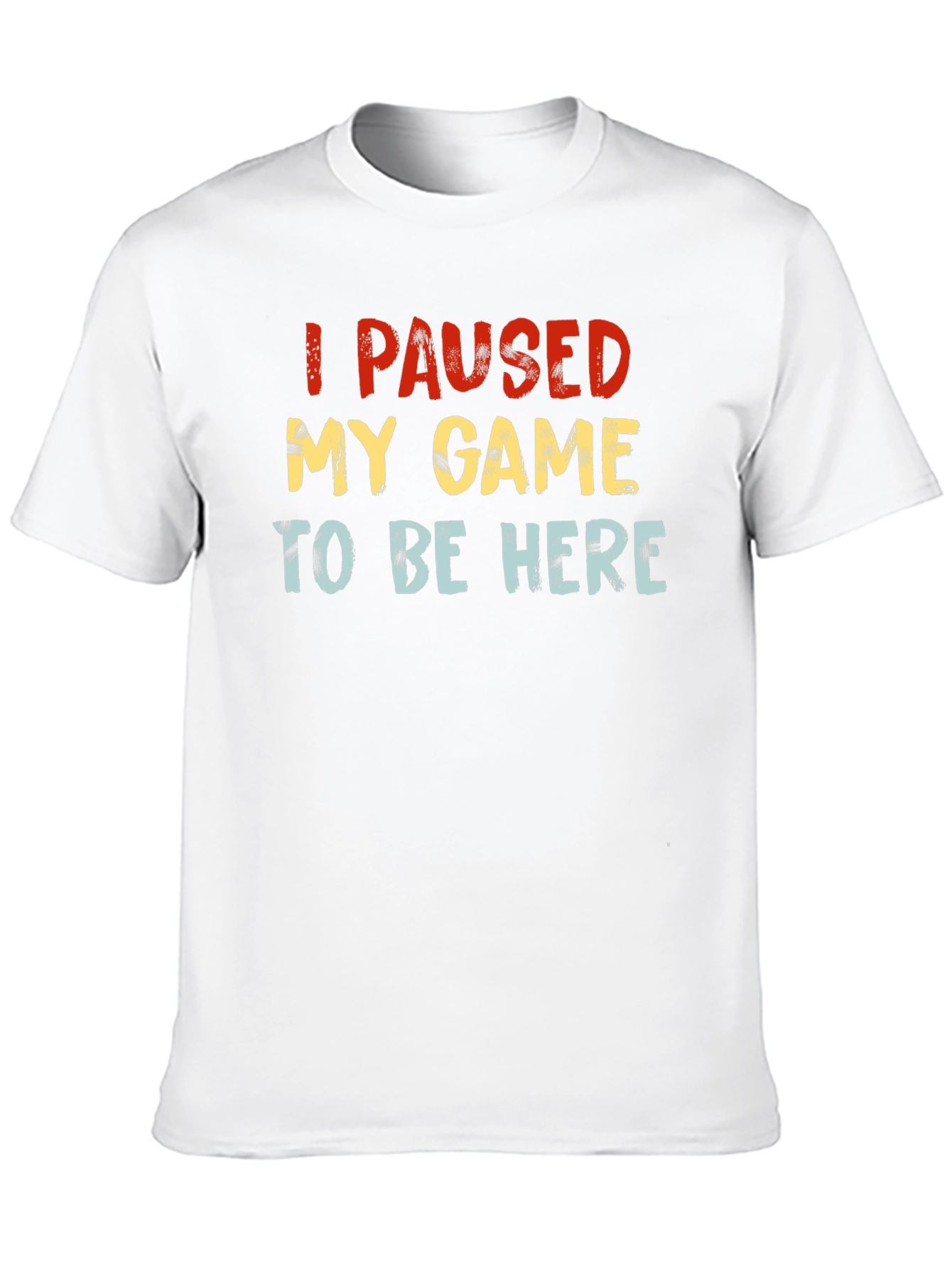 I Paused My Game Black Graphic T-Shirt