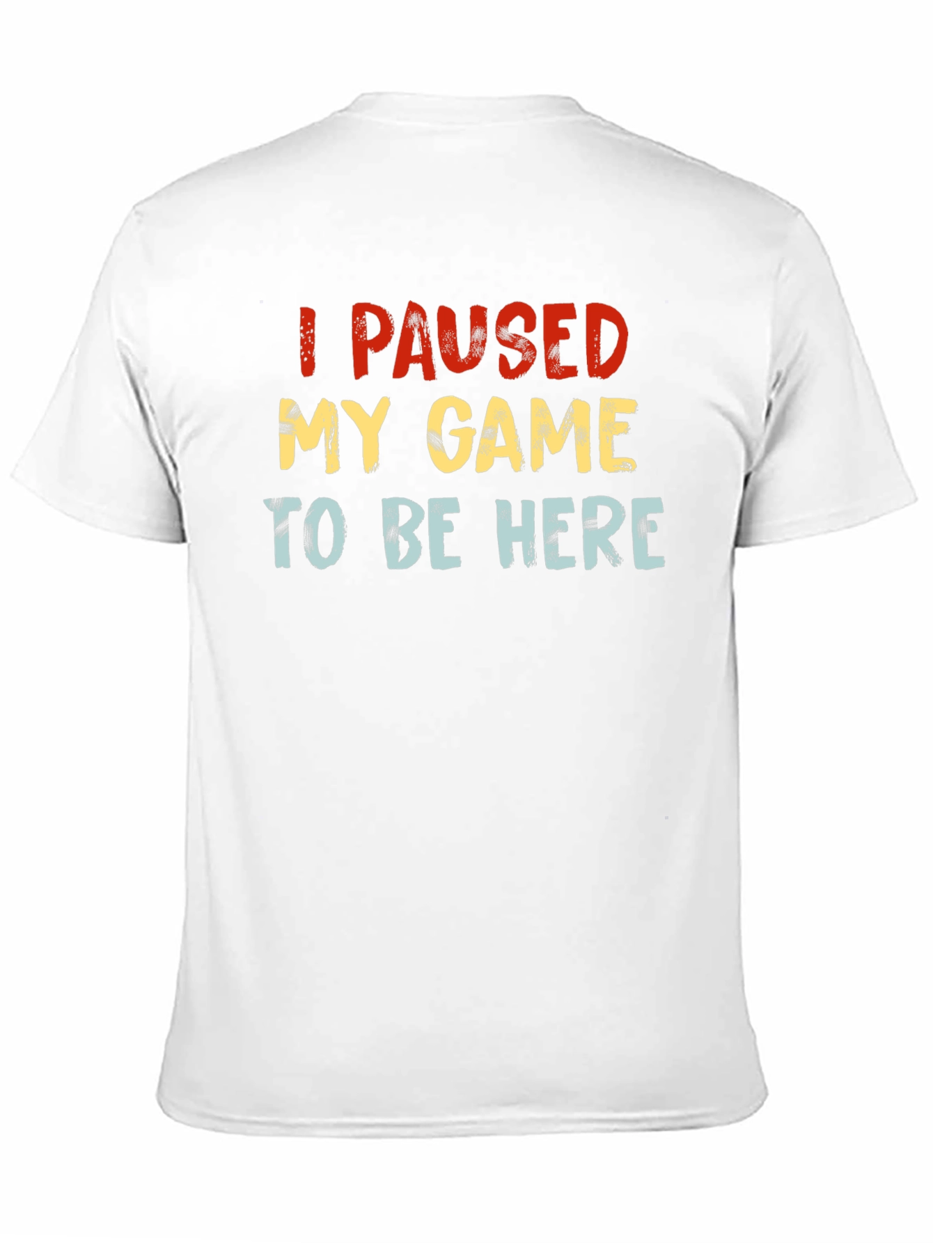 I Paused My Game Black Graphic T-Shirt