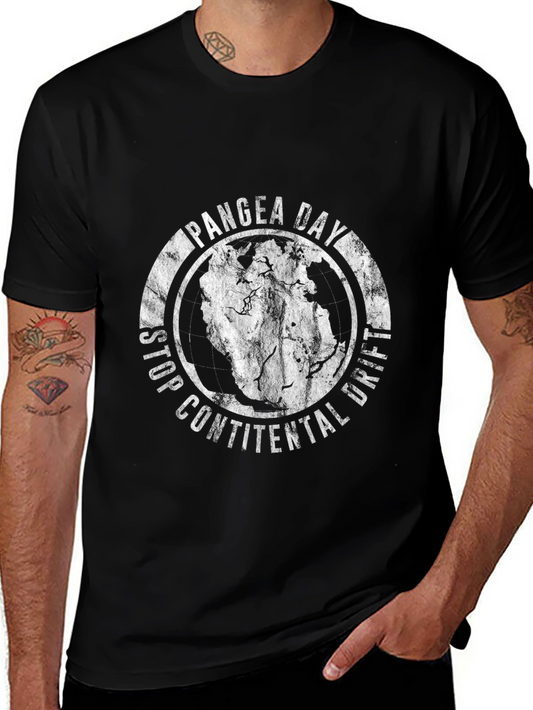 Pangea Day Black T-Shirt - Stop Continental Drift