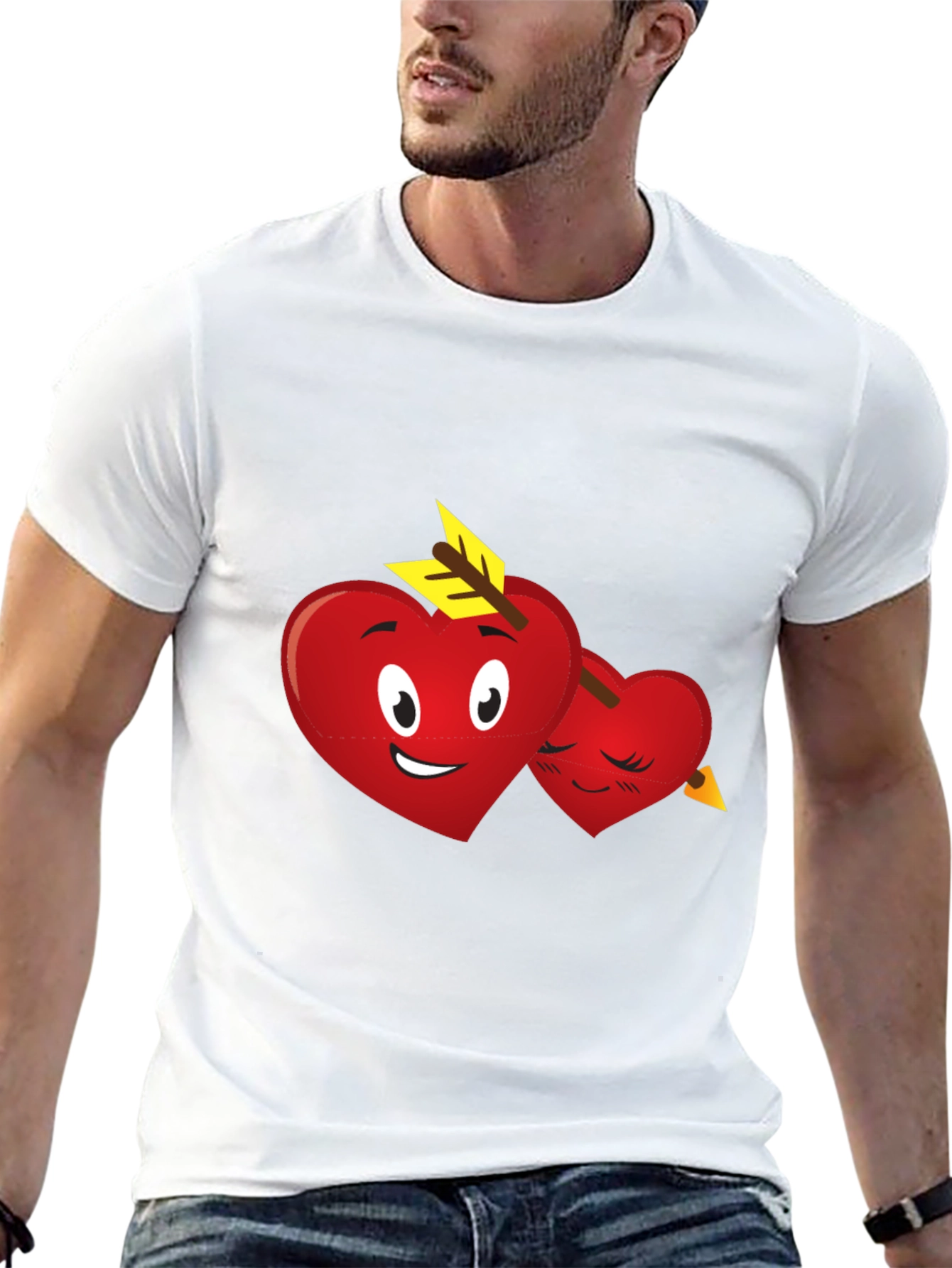 Heart Emoji Arrow T-Shirt - Black