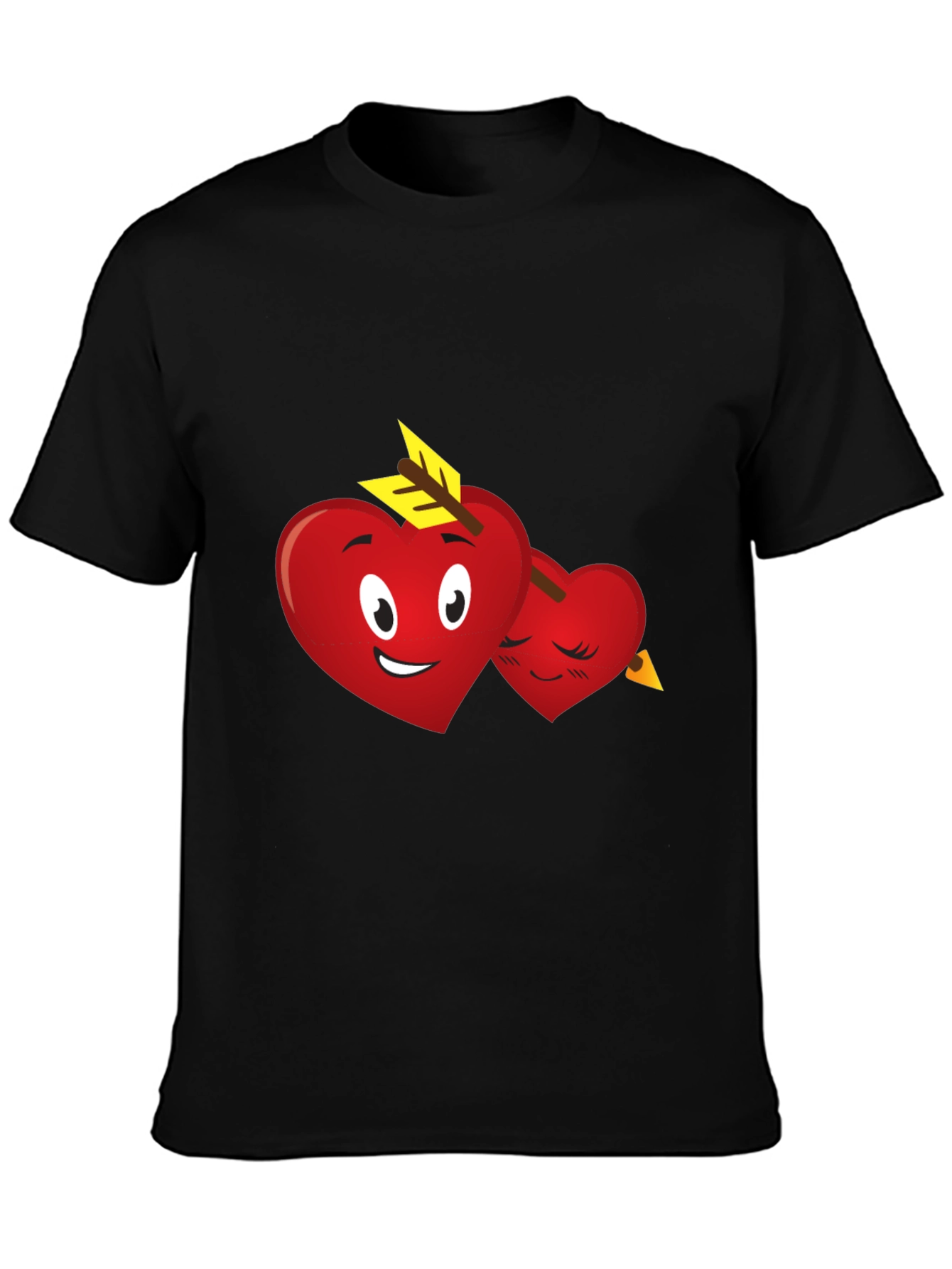 Heart Emoji Arrow T-Shirt - Black