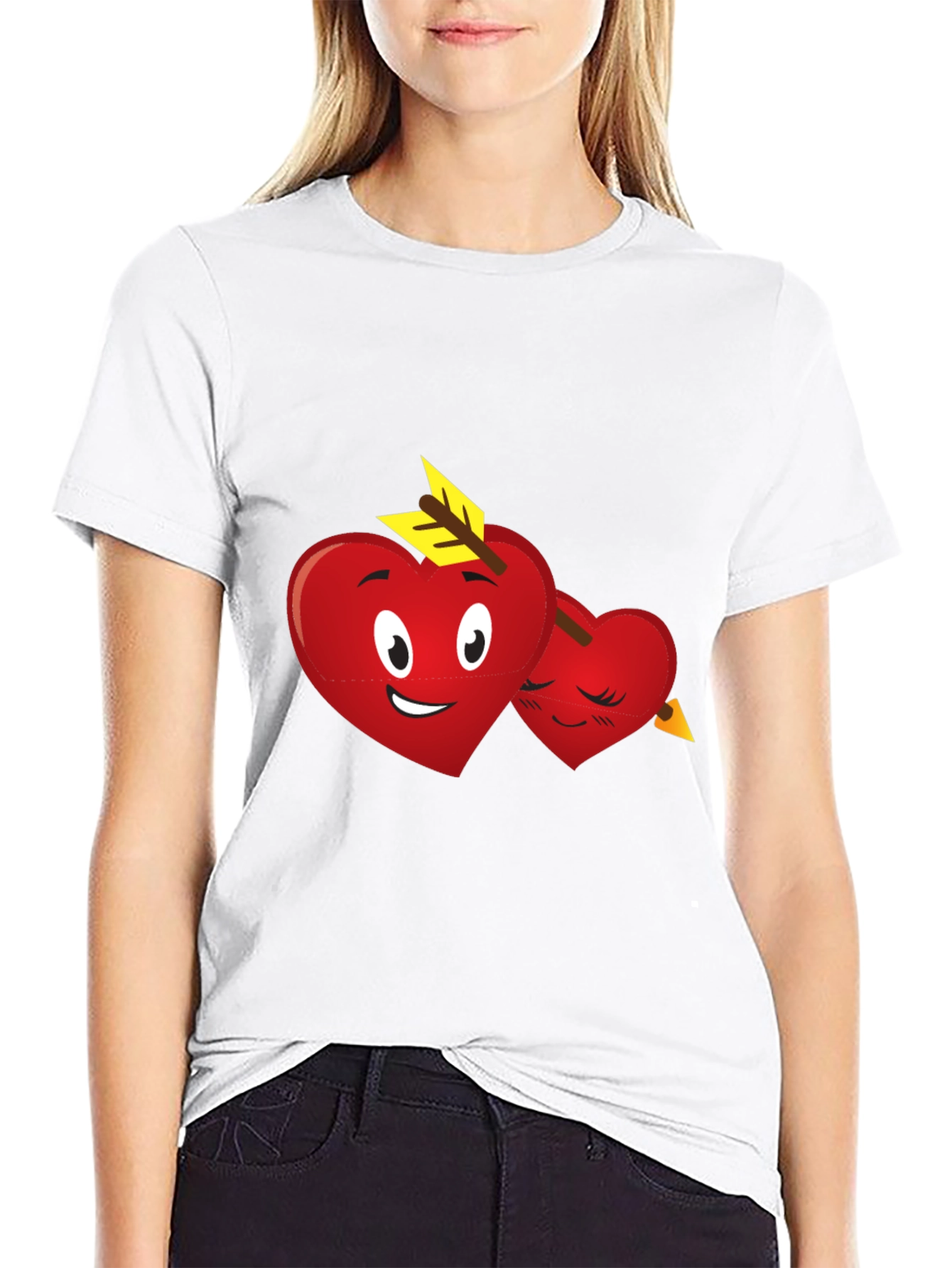 Heart Emoji Arrow T-Shirt - Black