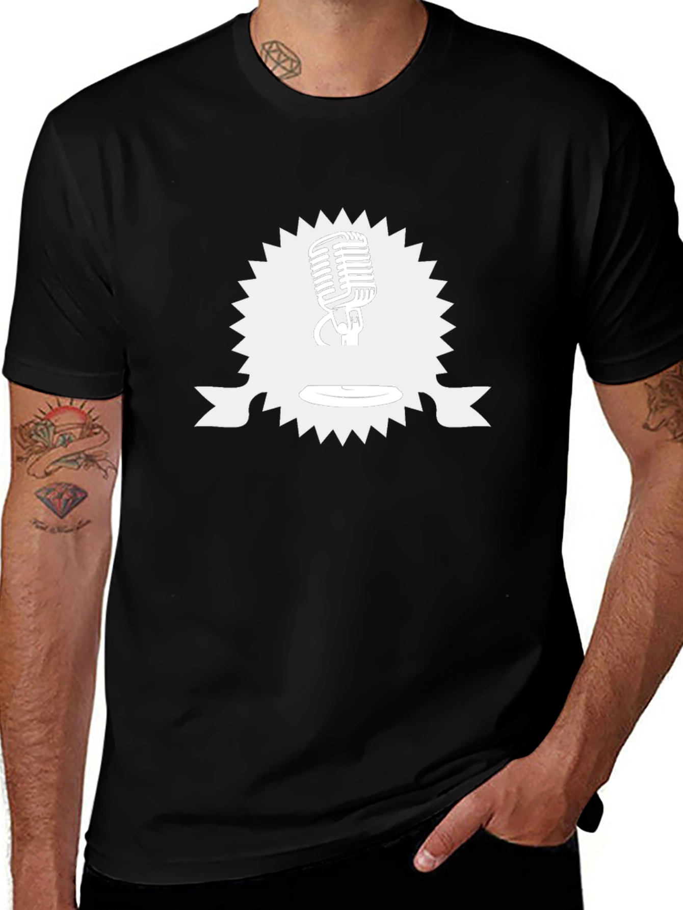 Retro Microphone Graphic T-Shirt