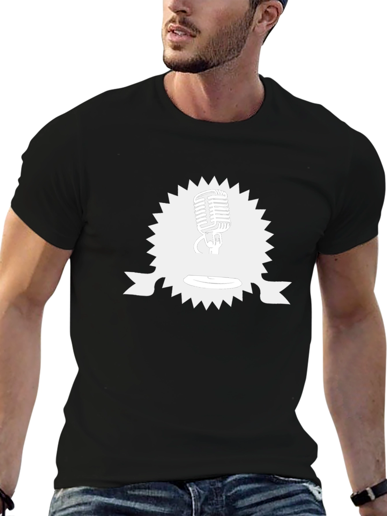 Retro Microphone Graphic T-Shirt