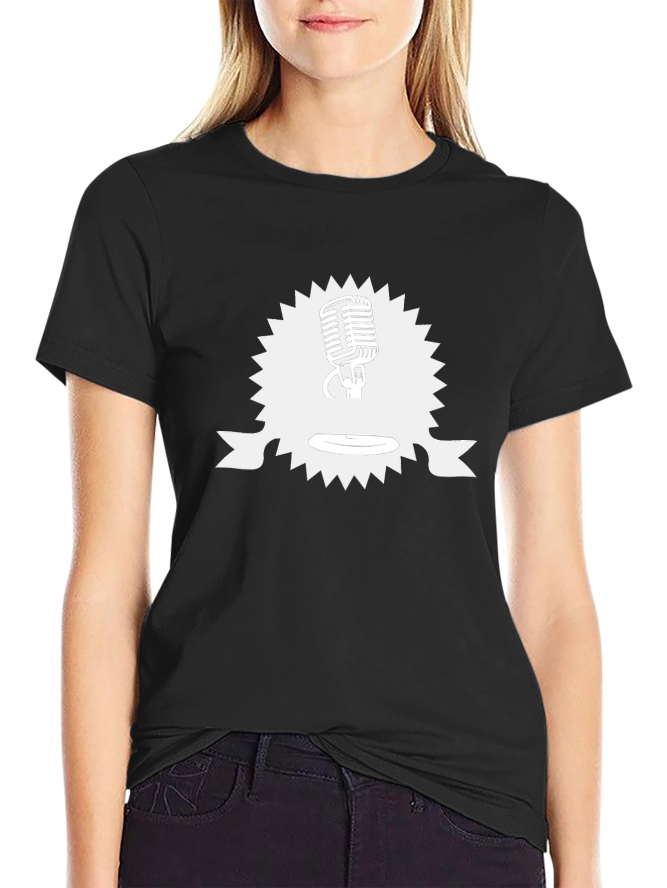 Retro Microphone Graphic T-Shirt