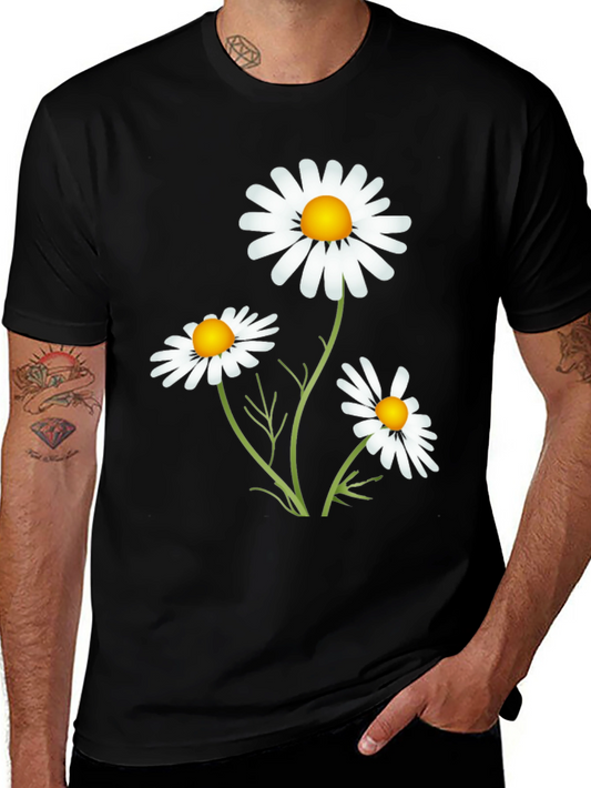 Daisy Graphic T-Shirt - Casual Black Tee