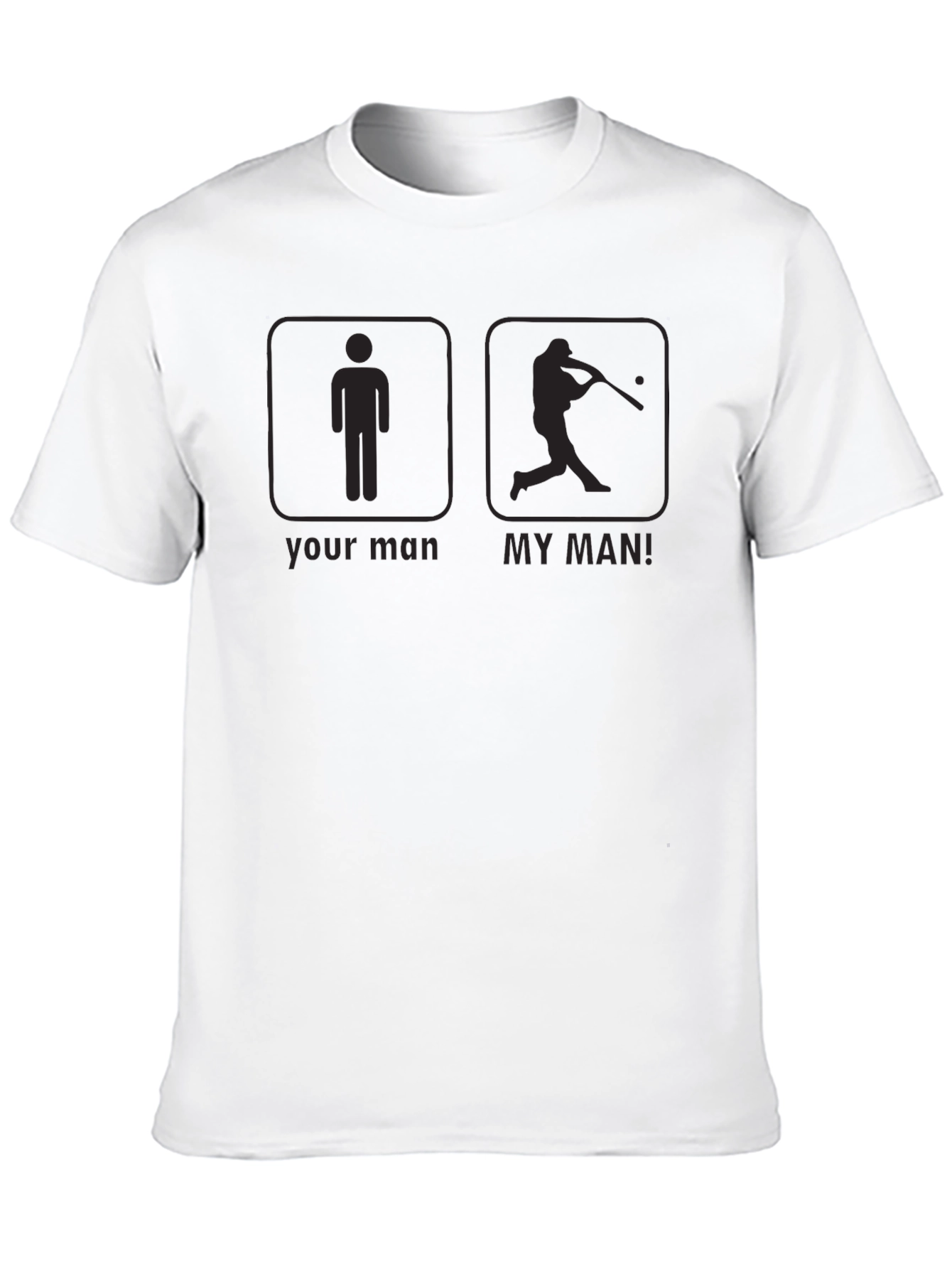Your Man vs. My Man Baseball Graphic Tee
