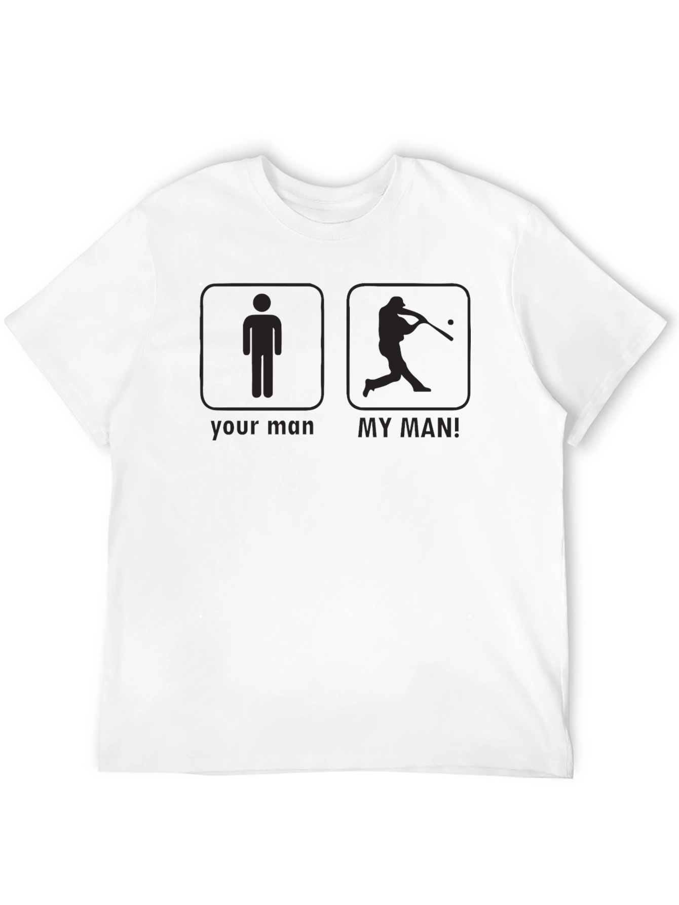 Your Man vs. My Man Baseball Graphic Tee