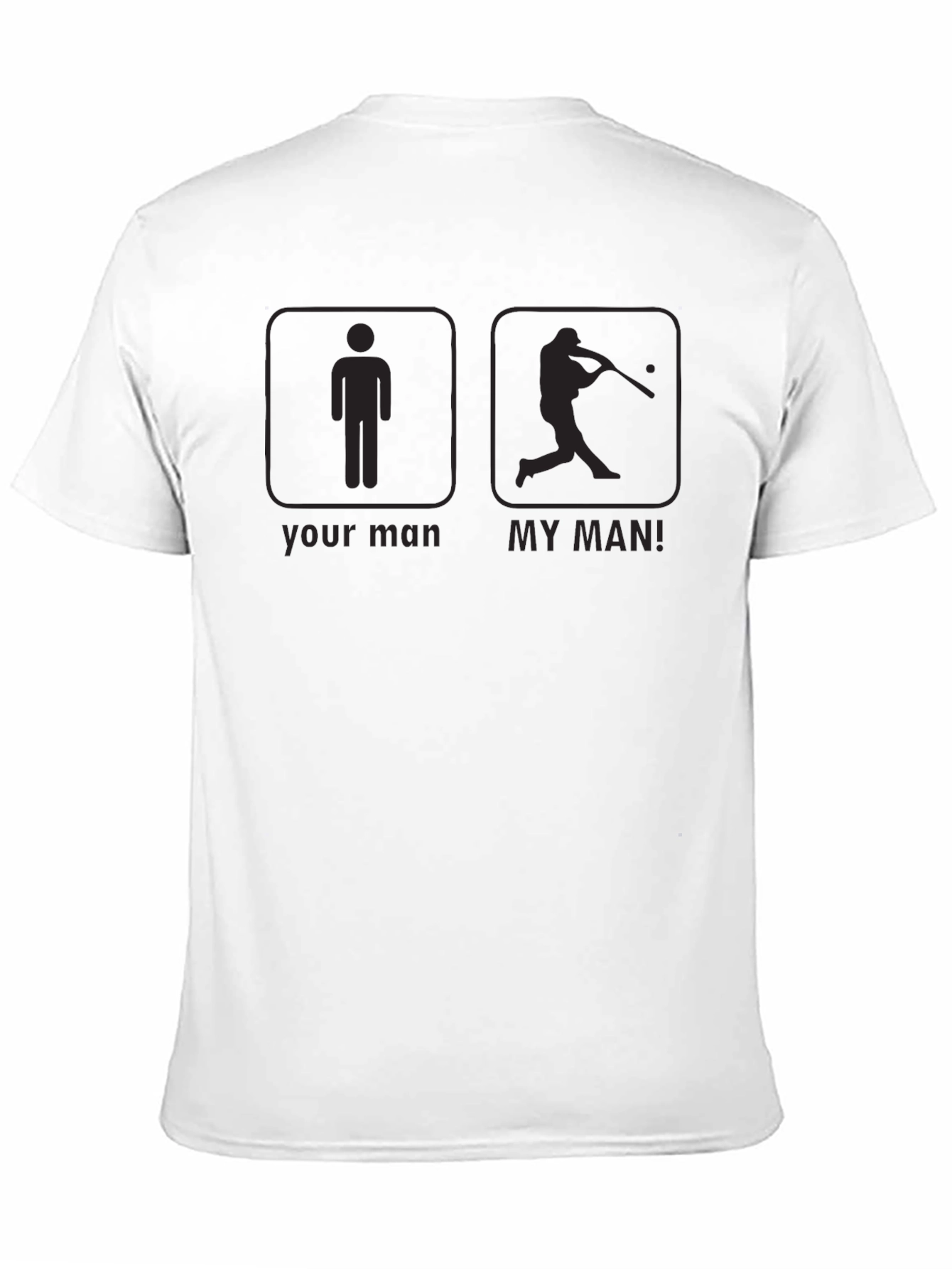 Your Man vs. My Man Baseball Graphic Tee