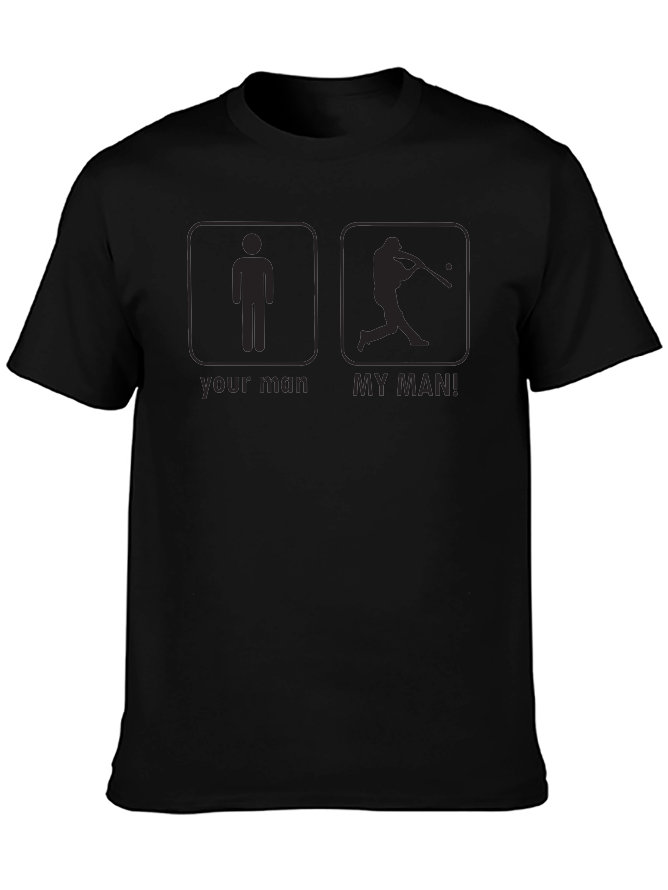 Your Man vs. My Man Baseball Graphic Tee
