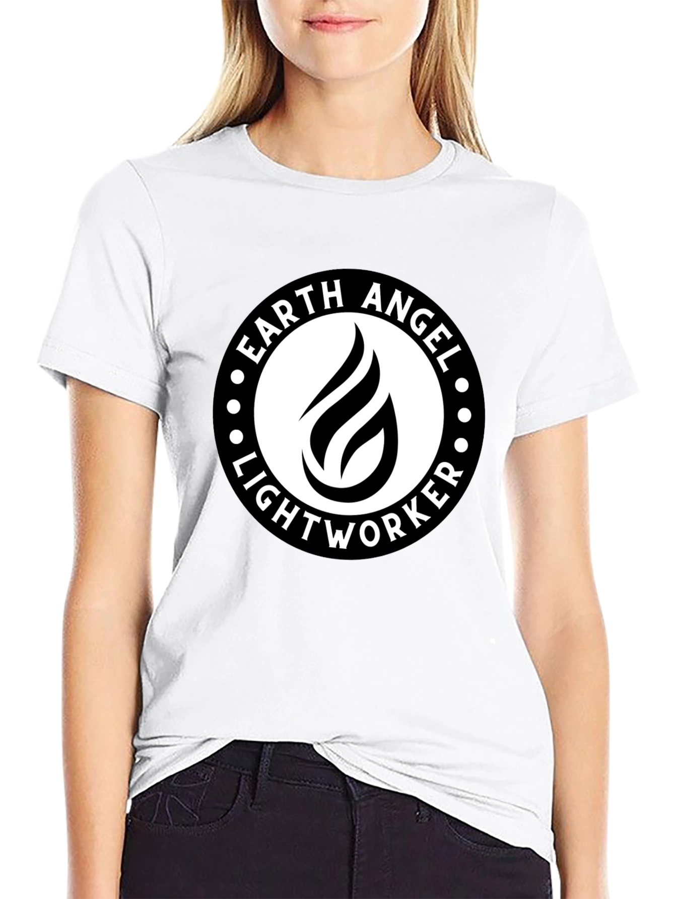 Earth Angel Lightworker Black Graphic Tee