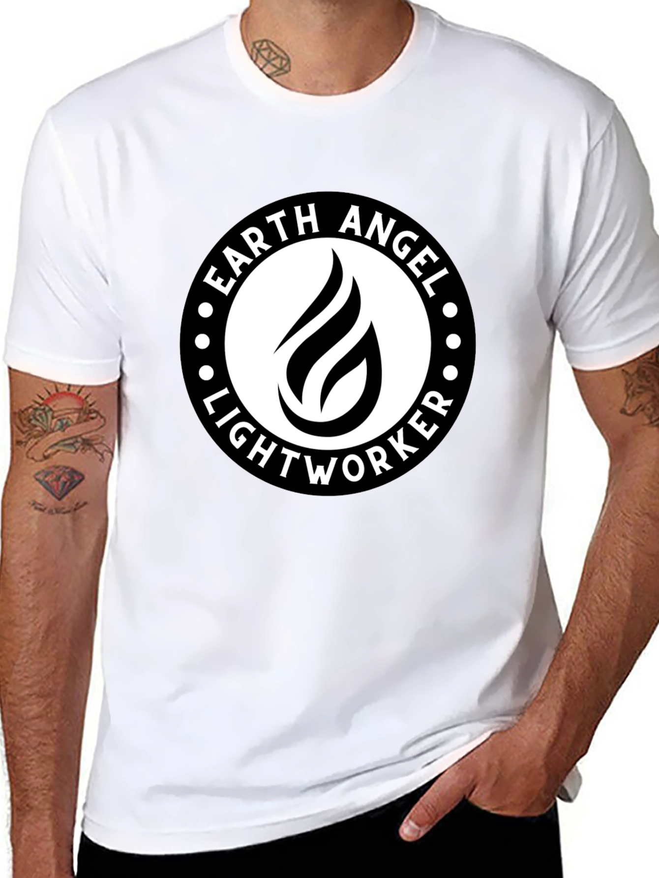 Earth Angel Lightworker Black Graphic Tee