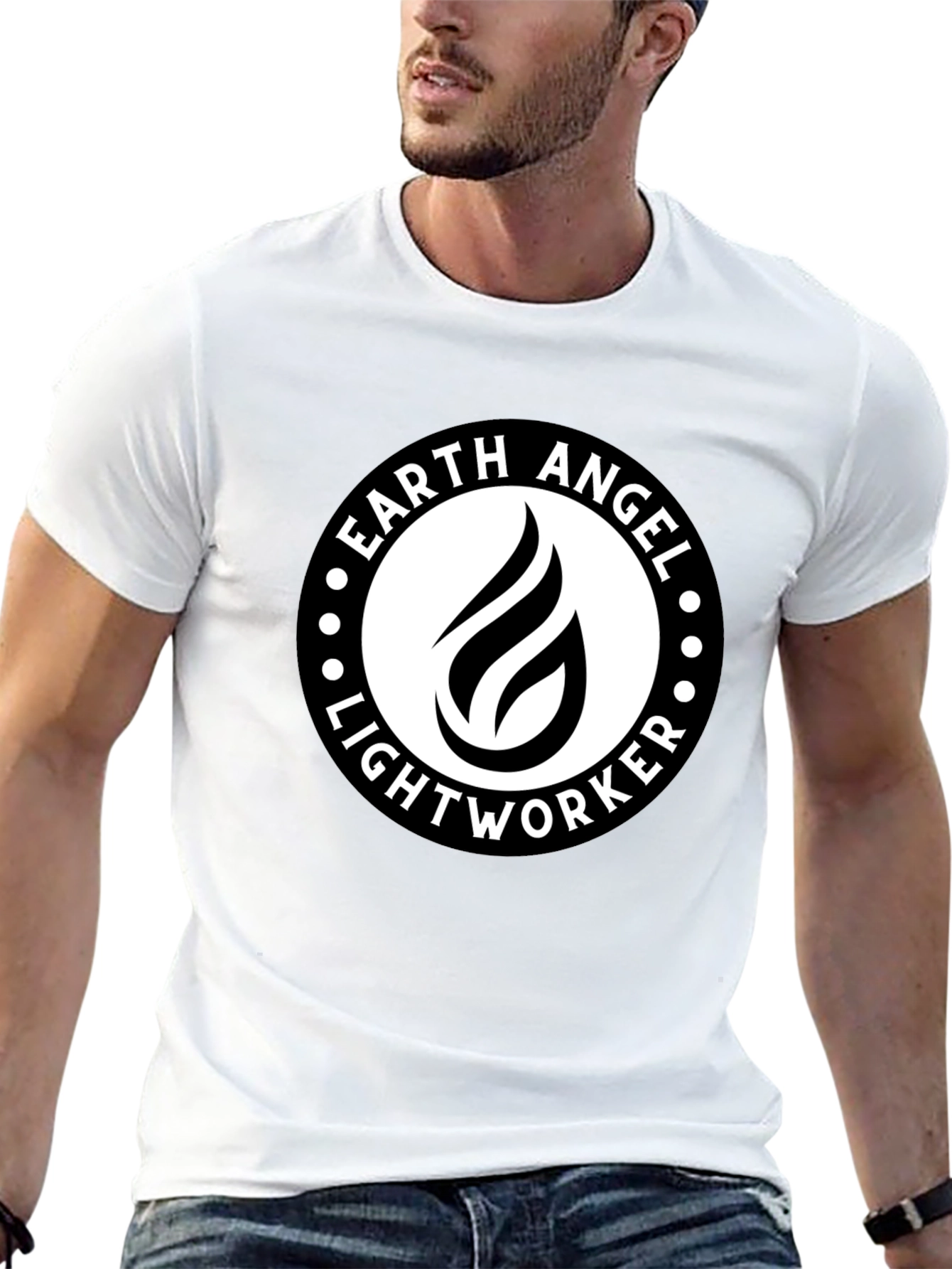 Earth Angel Lightworker Black Graphic Tee