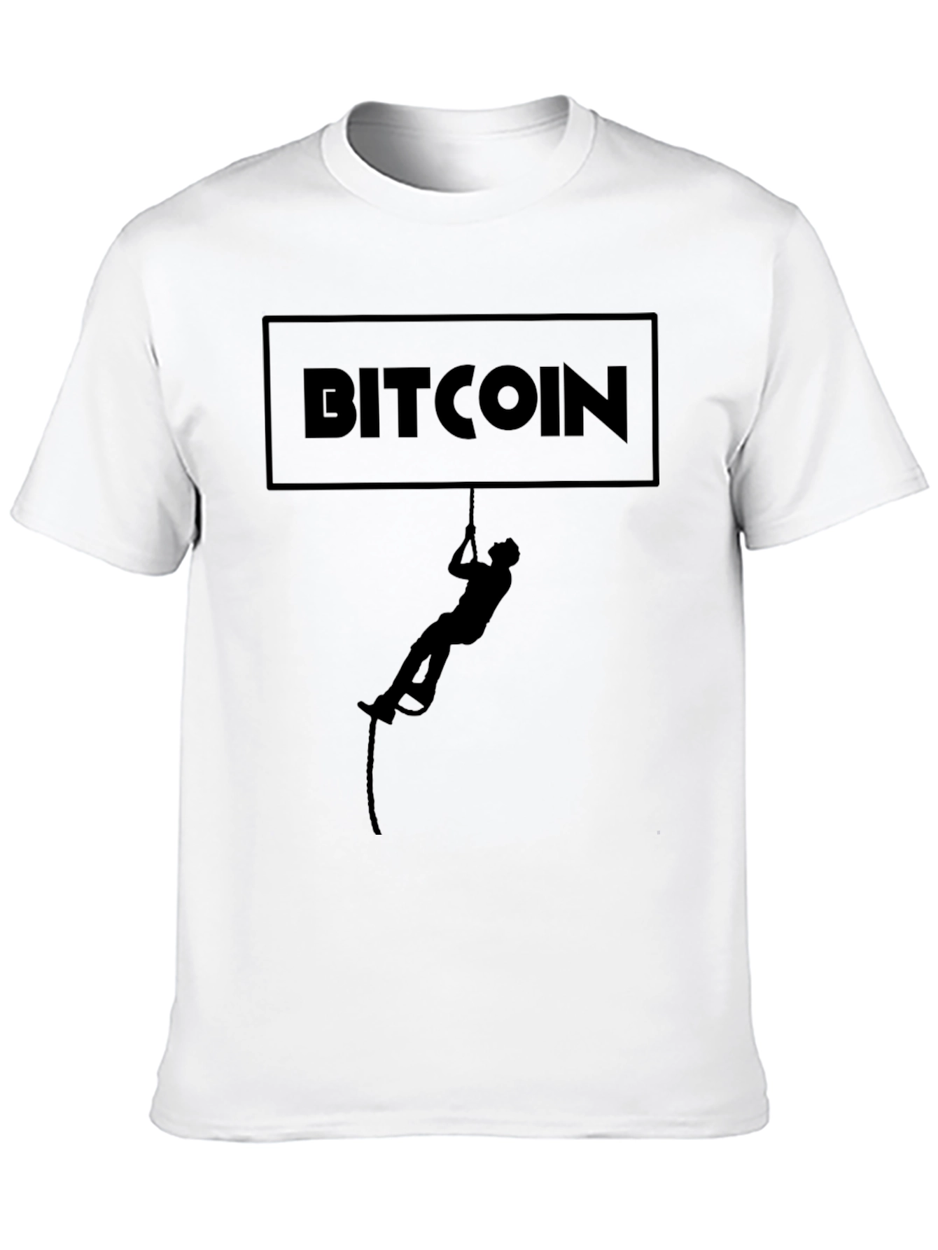 Bitcoin Climber Graphic T-Shirt - Crypto Enthusiast Tee