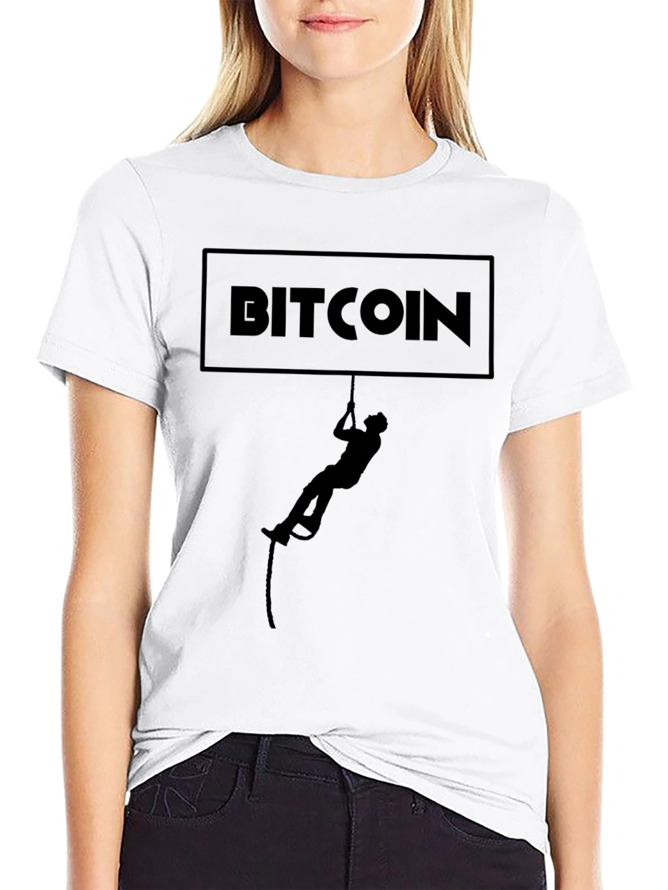 Bitcoin Climber Graphic T-Shirt - Crypto Enthusiast Tee