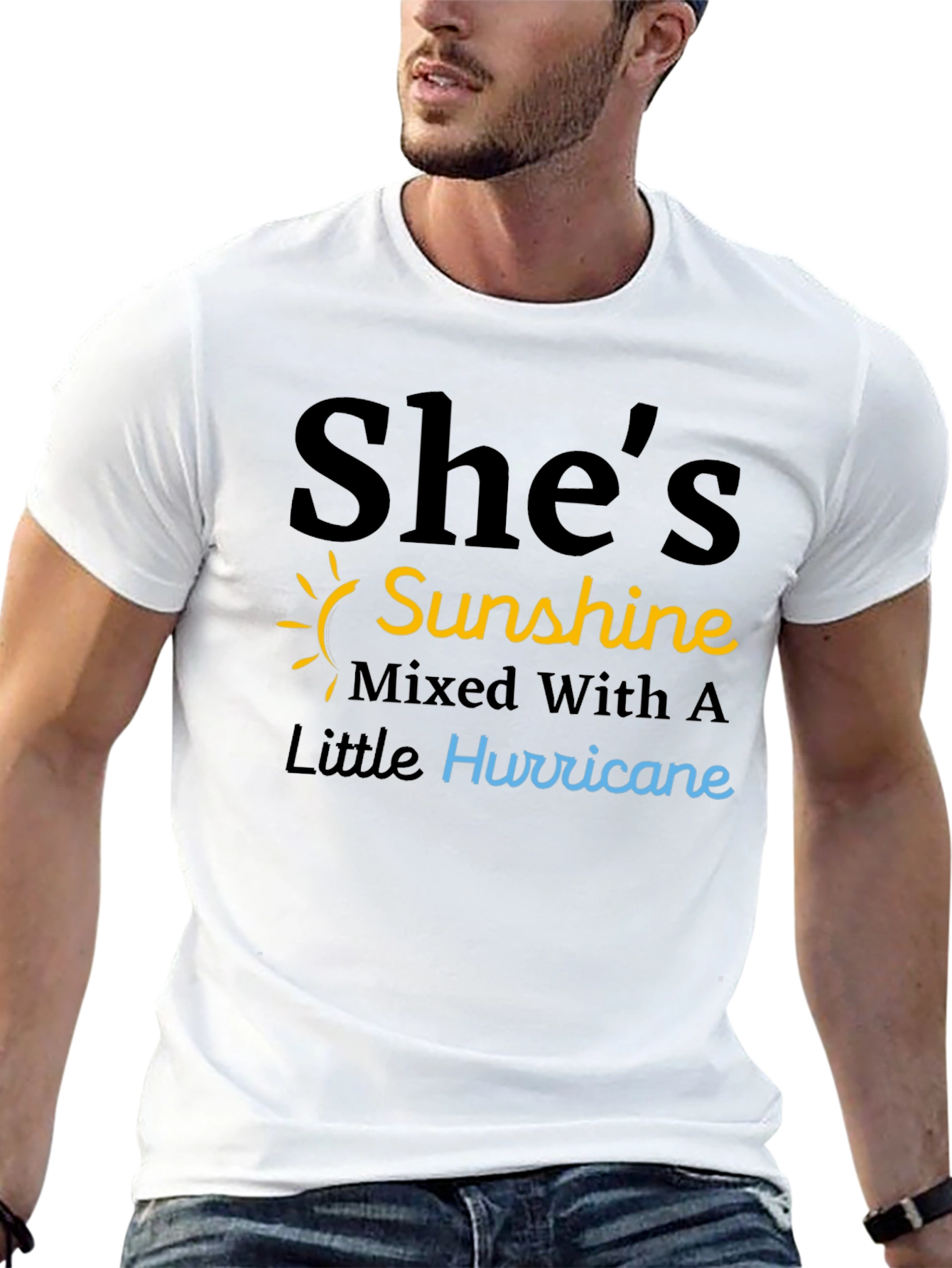 Shes Sunshine & Hurricane Black T-Shirt