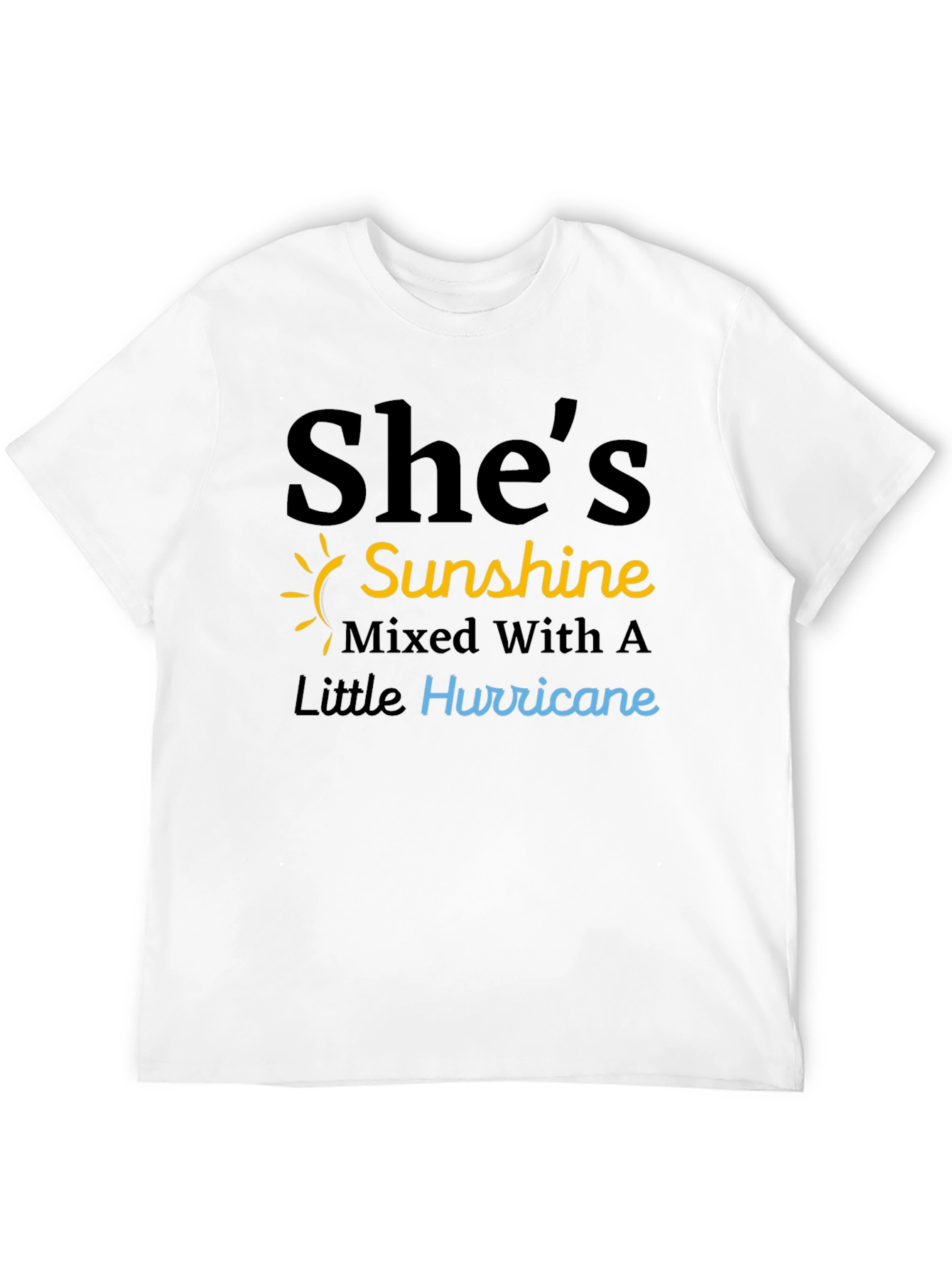Shes Sunshine & Hurricane Black T-Shirt