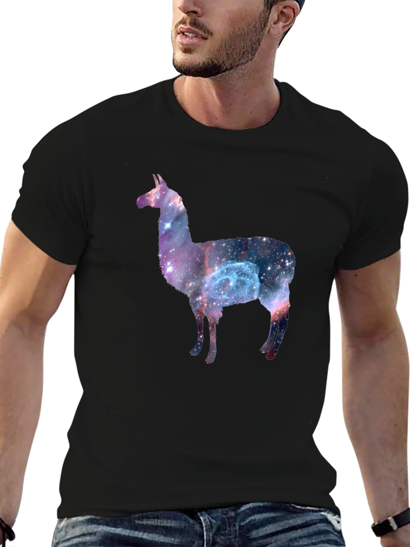 Galaxy Llama Tee - Cosmic Style!