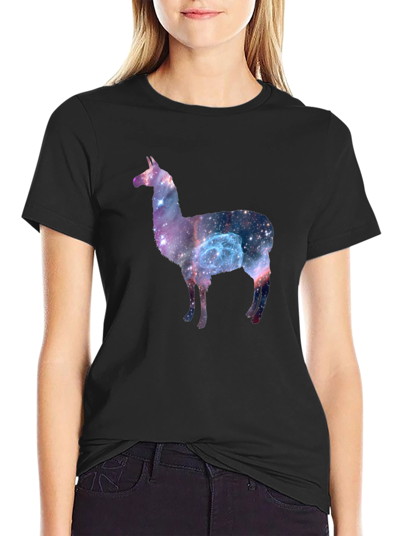 Galaxy Llama Tee - Cosmic Style!