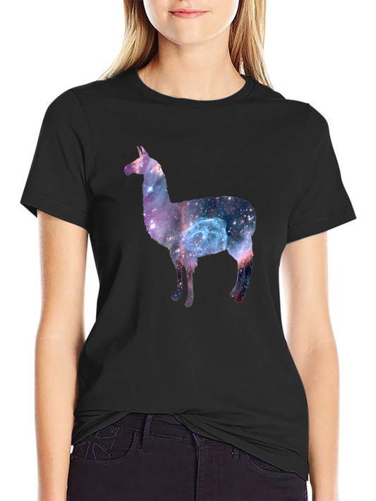Galaxy Llama Tee - Cosmic Style!