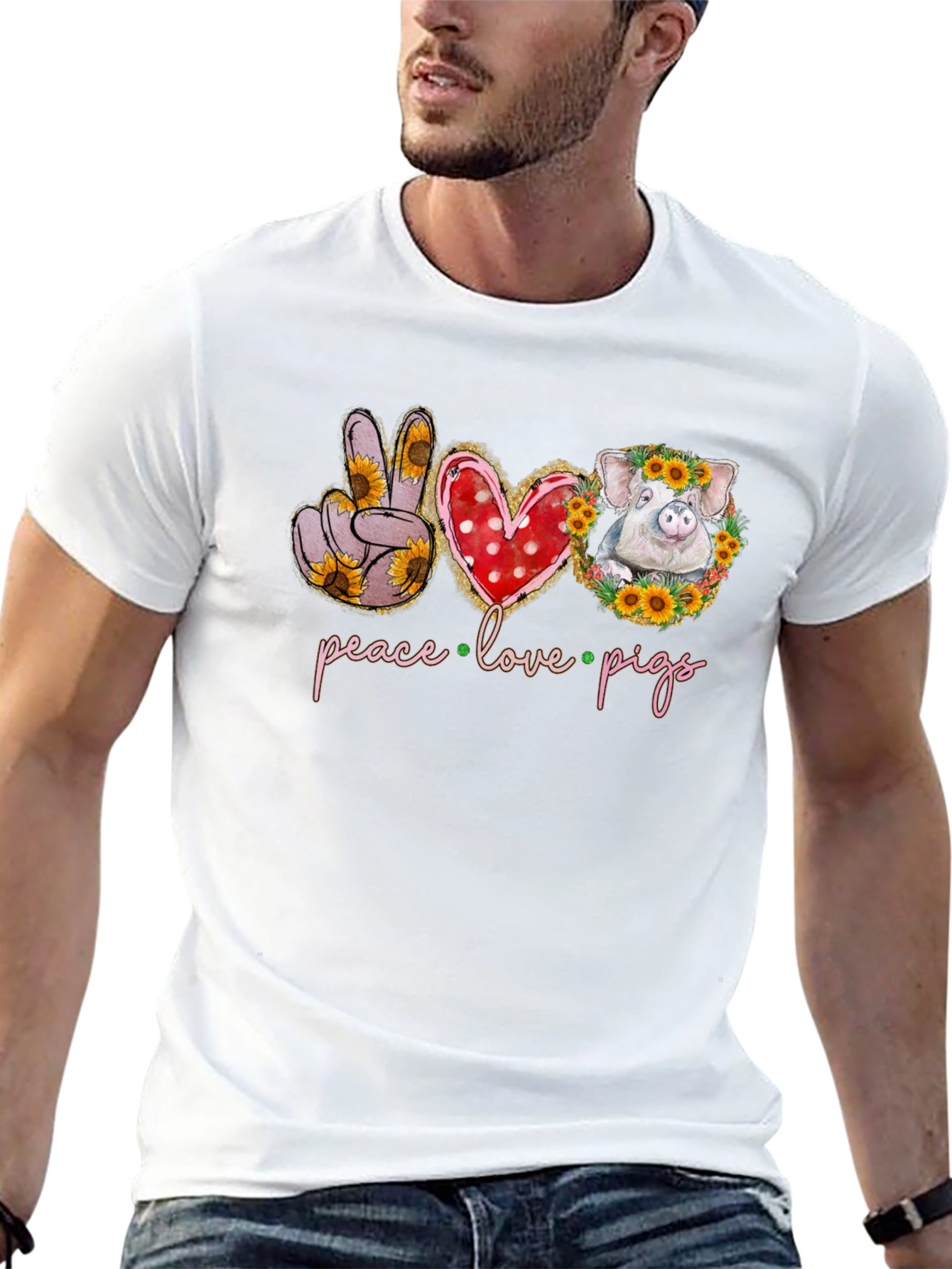 Peace Love Pigs Graphic Tee